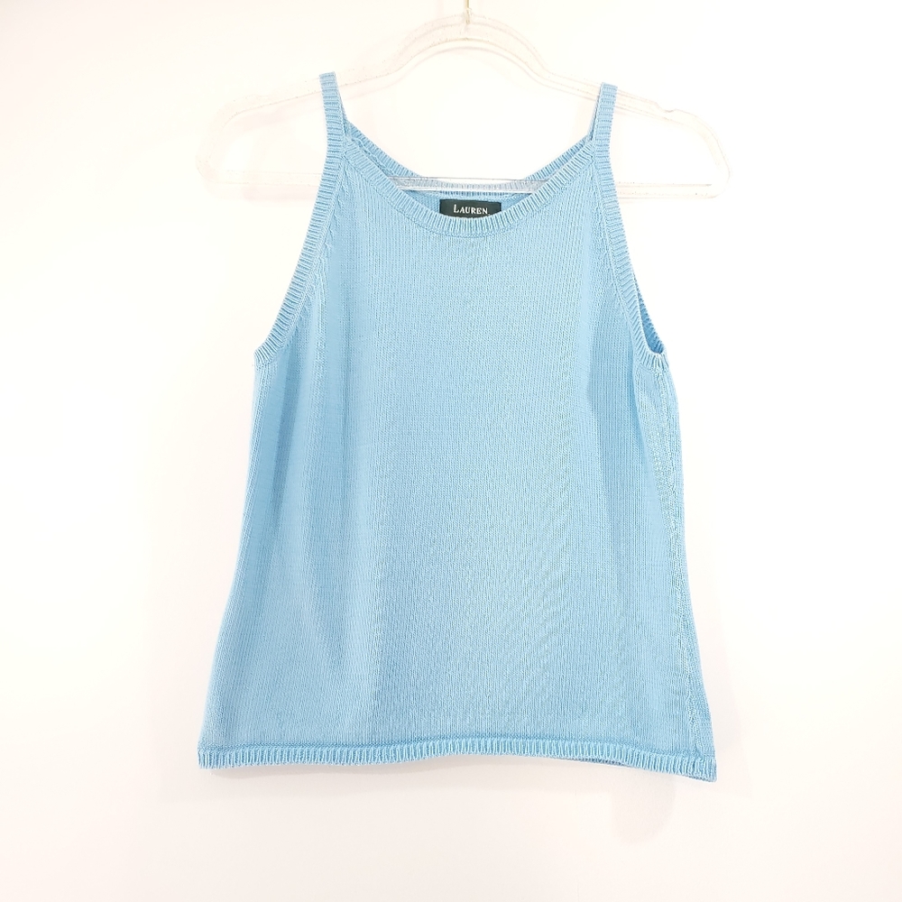 Lauren by Ralph Lauren Womens baby blue top